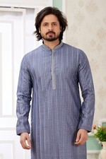 Indian Mens Designer Wedding Eid Bollywood Wear Embroidered Kurta Payjama India