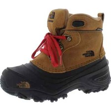 NWT The North Face Youth Sz: 2 Big Boys Shoes Chilkat Lace II Winter Boots Brown