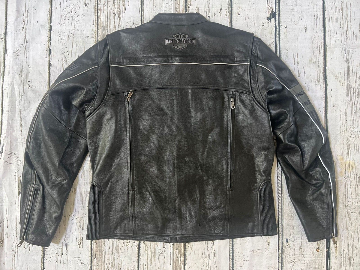 Harley-Davidson シングルライダース XL　98143-05VM Harley Davidson Men's Milestone Reflective Black Leather Jacket XL