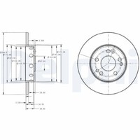 2X Delphi BG2314 Bremsscheibe FüR MERCEDES-BENZ