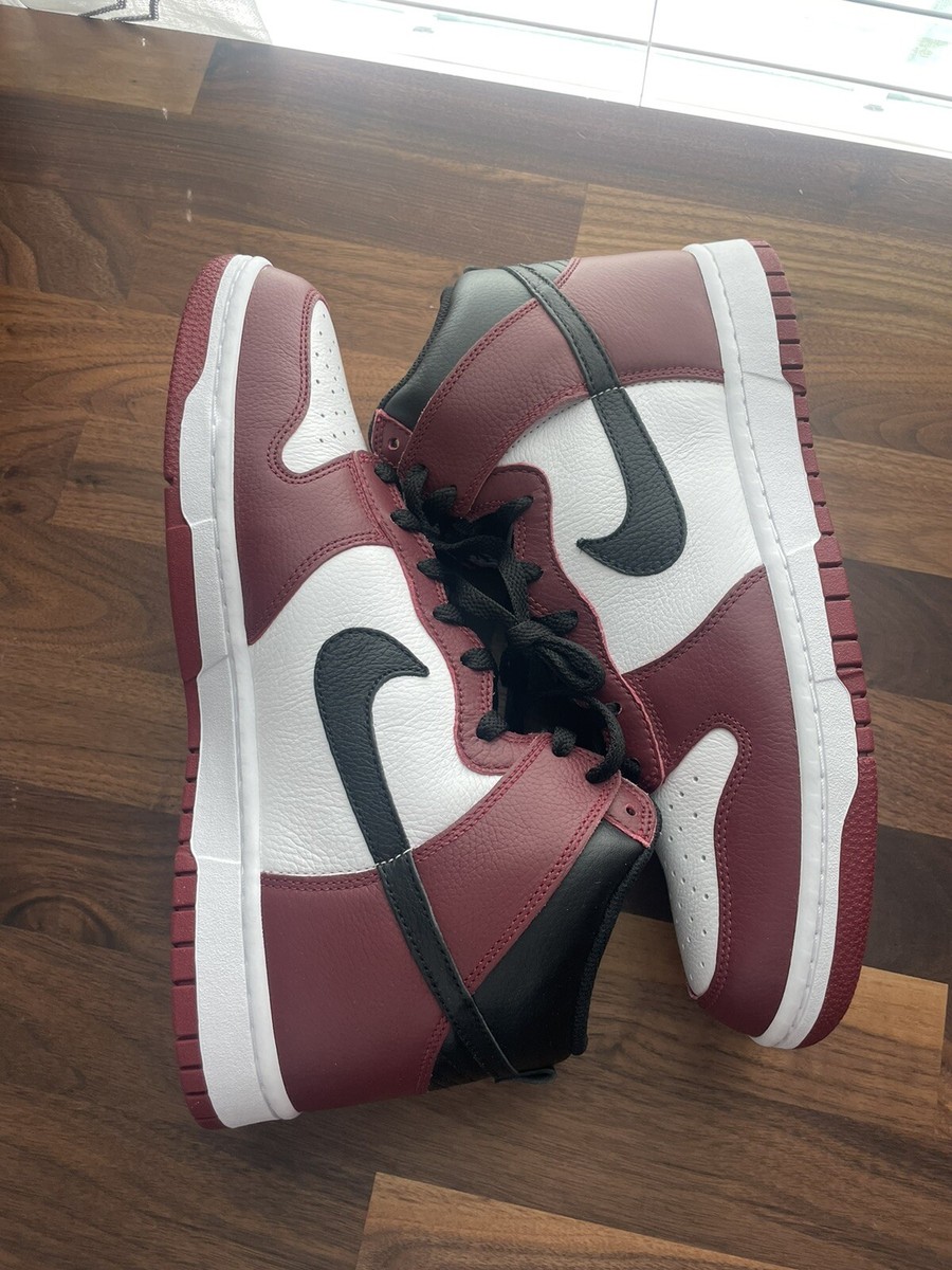Nike Dunk High By You Maroon Red Black White DV2273-900 Men's Size 11 No Lid | eBay