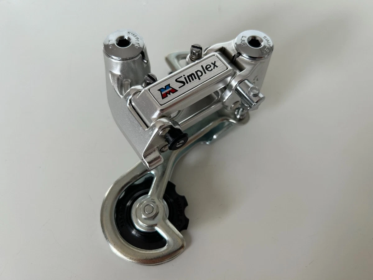 Pièce Vélo Vintage Dérailleur Arrière Simplex Et Sa Manette Pour Vélo De Ville - Occasion Bon état, Fabriqué En France Dérailleur Simplex