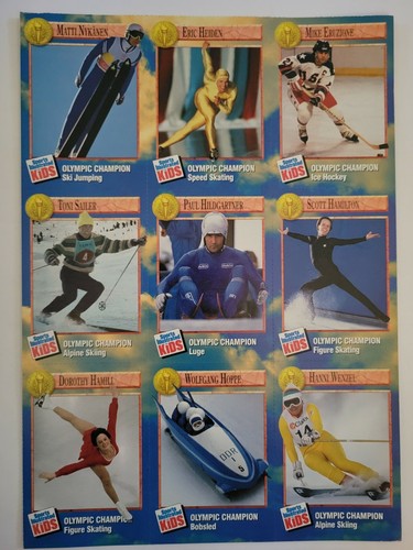 2/92 Sports Illustrated For Kids - Uncut Sheet #10-18 Winter Olympic Champion - 第 1/2 張圖片
