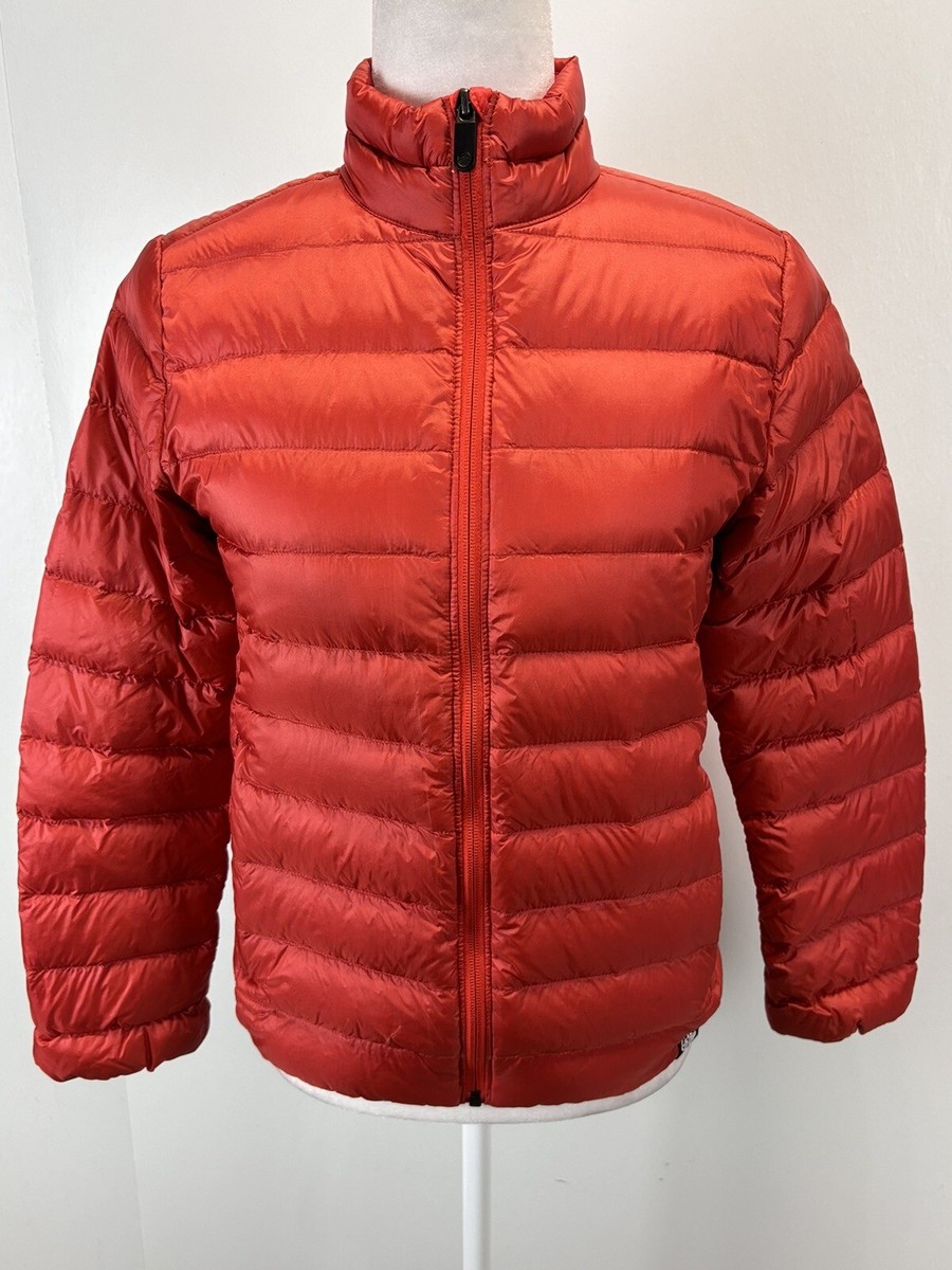 REI Co-op Down Puffer Jacket Orange Packable Nylon Womens 80