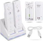 2/4 Rechargeable Batteries Pack+ Charger Dock For Nintendo Wii Remote Controller