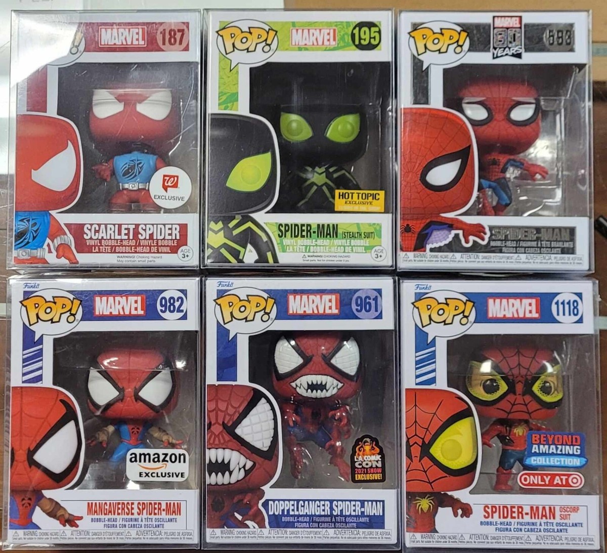 Funko POP! SPIDER-MAN 187, 195, 583, 961, 982, 1118 w Funko POP! SPIDER-MAN 187, 195, 583, 961, 982, 1118 w