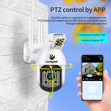 Wireless1080P FHD WIFI IP Camera Outdoor Dual Lens CCTV PTZ Home Security Camera