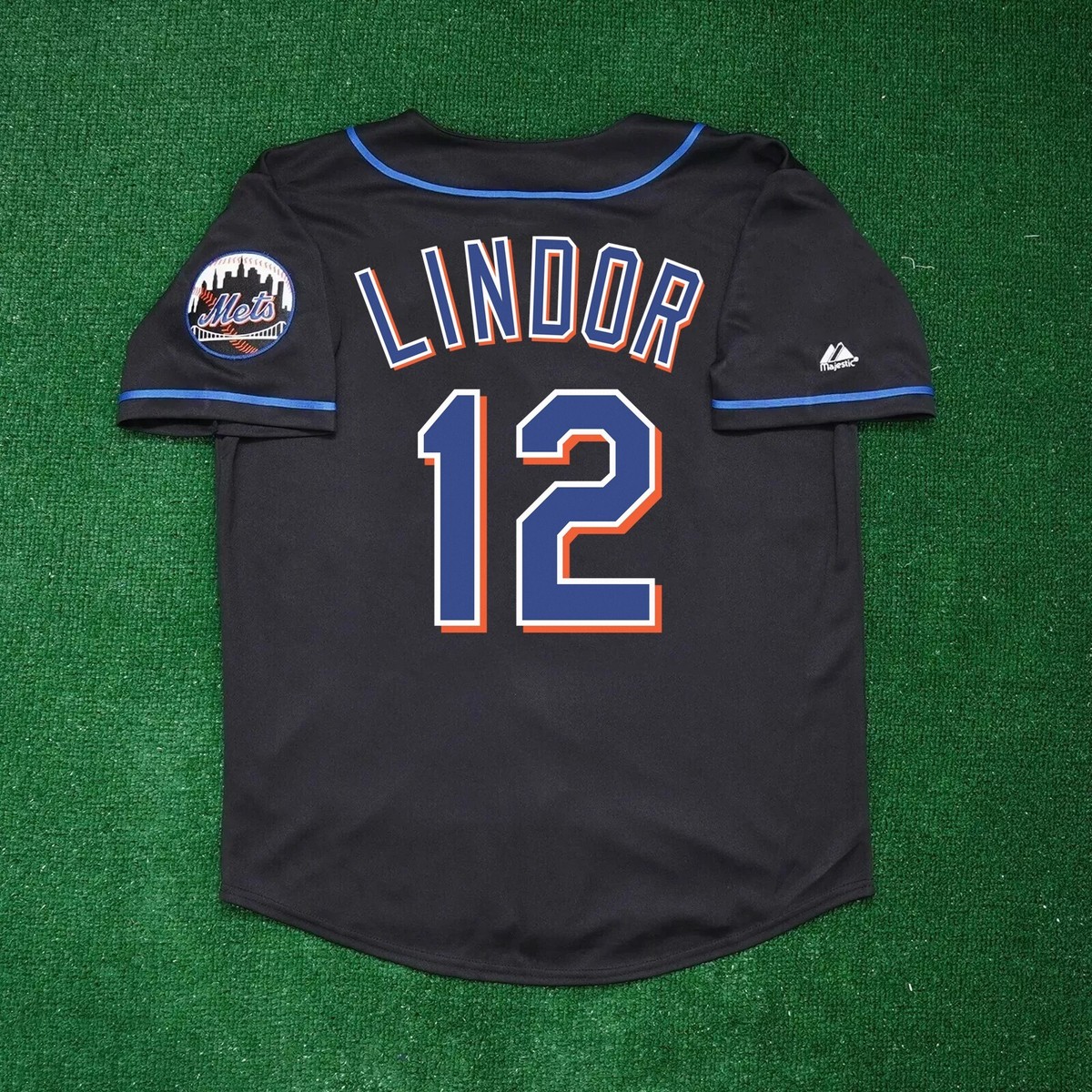 Francisco Lindor New York Mets Men's Alternate Black Jersey w