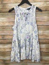  FOREVER 21 Womens New Size S Sleeveless Floral Print Keyhole Back Mini Dress