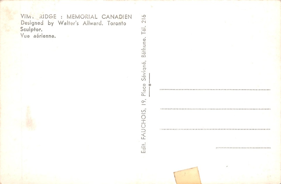 62 VIMY MEMORIAL DE VIMY eBay