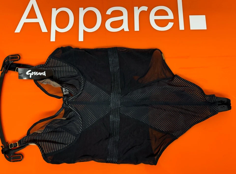Cuerpo de inmersión a rayas transparentes Gossard, negro, varios tamaños, nuevo, PVP £50, b109 Foto 2 de 3