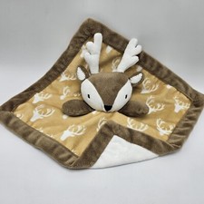 Levtex Baby Plush Deer Lovey Security Blanket Moose Fawn Buck Brown 11" x 11"