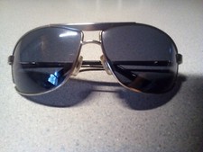 Vintage Silvertone Aviator Sunglasses Officer Style NEW