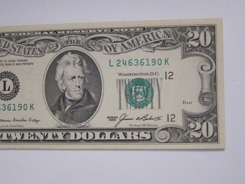 1985 $20 Printing Error on Back #L24636190K - Picture 8 of 18