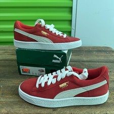 Puma Kids Suede Classic XXI Shoes Size 4.5c New In Box Low Top High Risk Red