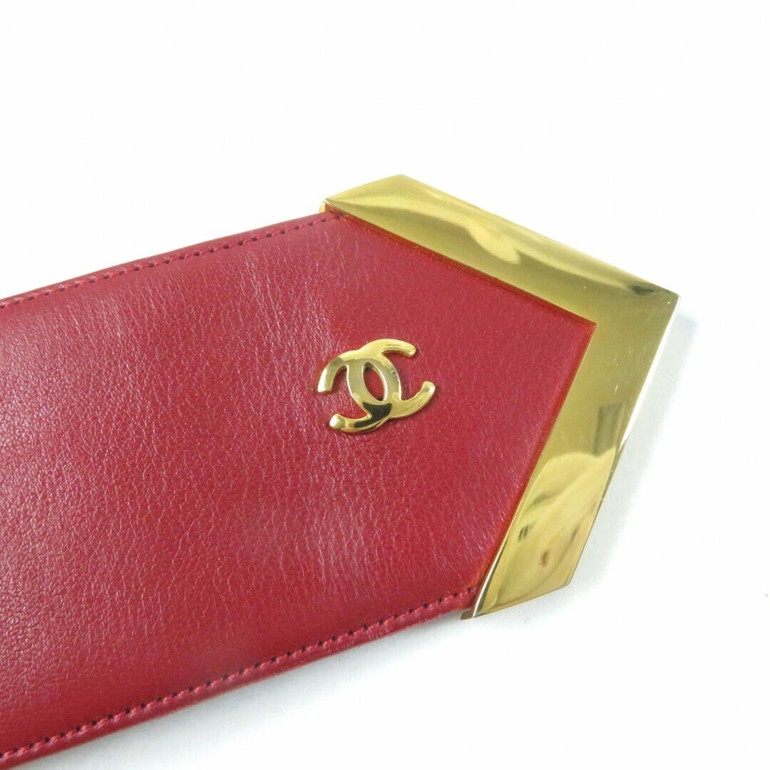 CHANEL  シャネル　レディース　ベルト　赤　レッド　レザー　ココマーク CHANEL シャネル レディース ベルト 赤 レッド レザー ココ