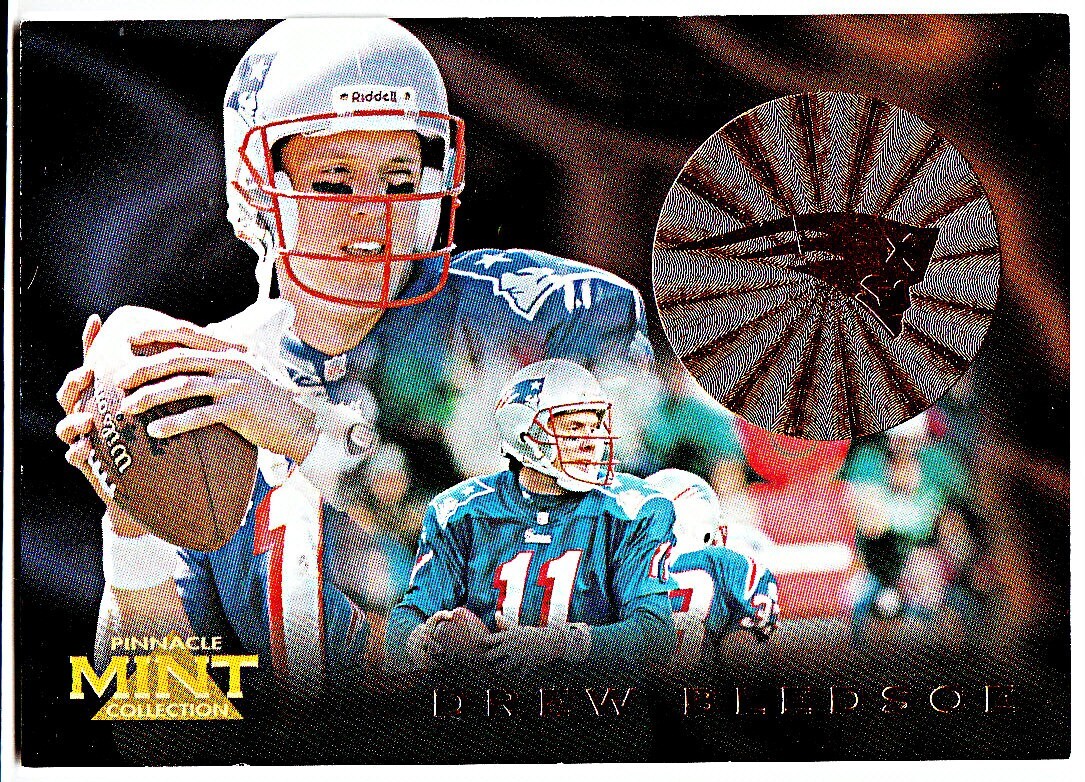 1996 PINNACLE MINT BRONZE #13 DREW BLEDSOE New England Patriots Football Card