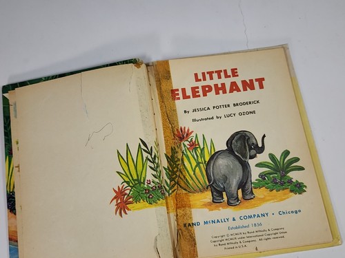 Vintage 1950s Book Little Elephant Rand McNally Junior Elf Book - Imagen 3 de 7