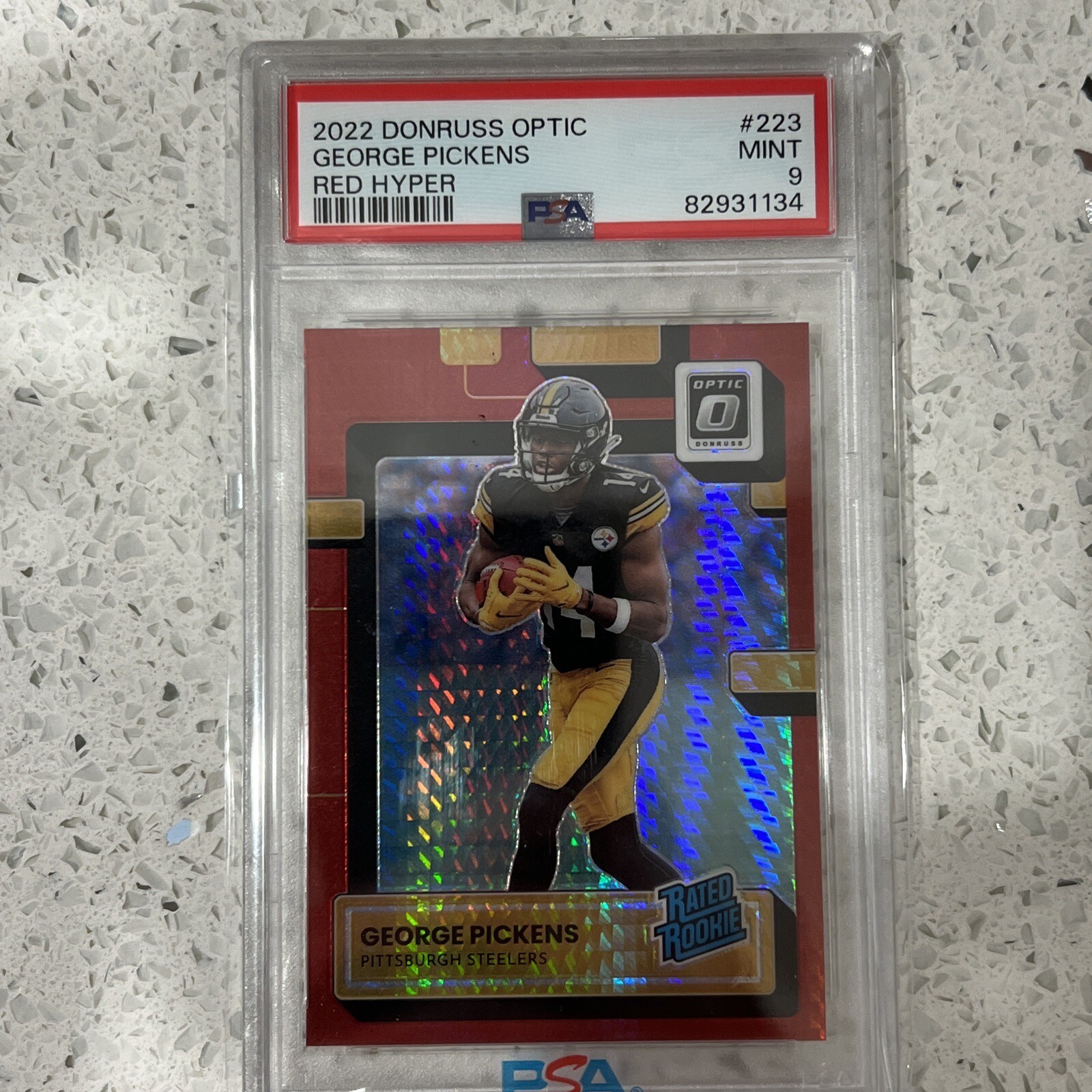 George Pickens Panini Donruss Optic #223 Red Hyper