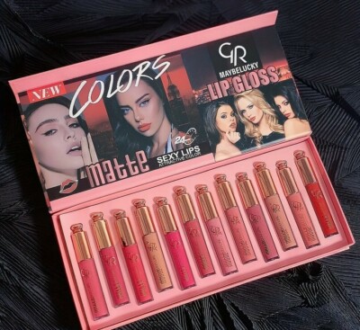 MATTE VELVET LIPGLOSS LUXURY LIPS / 12 Farben Set / 24h   RAR / Versiegelt 