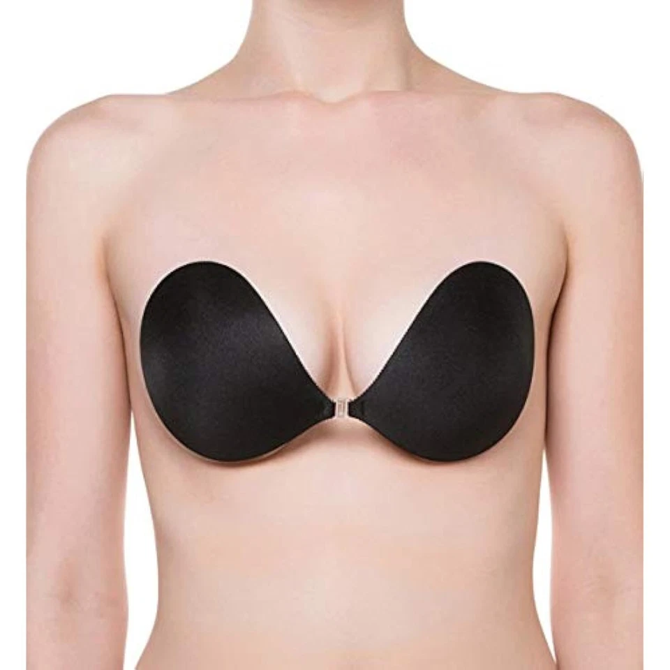 Sujetador adhesivo push up sin costuras NuBra 34C 36C 38C (C, negro) + correas NuWay $68 Foto 4 de 4