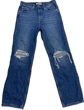  NWT LEVI'S Womens Mid-Rise Low Pro Straight Jeans Med Wash Breathe Out Size 26