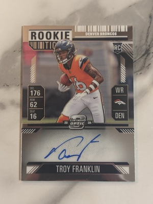 #ad 2024 Panini Contenders Optic Troy Franklin RC Auto Broncos 🏈🏈 $7.99