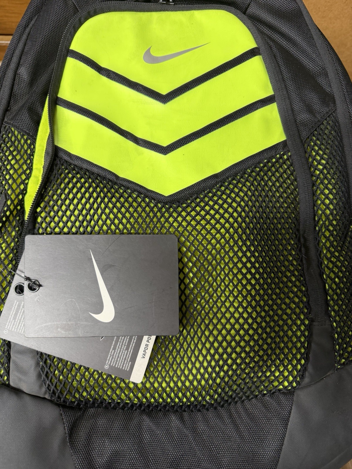 Nike Max Air Vapor Power Laptop Backpack Black/Volt Unisex Style NEW 