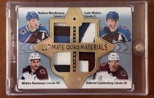 2022-23 Ultimate Quad Materials #QM-LMRM Mackinnon/Makar/Rantanen/Landeskog /15
