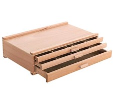U.S. Art Supply 3 Drawer Artist Tool Supply Box with 5 Compartments per 1 Large