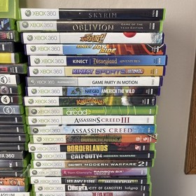 Lot of 100  XBOX 360 video games Call Of Duty Grand Theft Auto Sky Rim Halo Batm