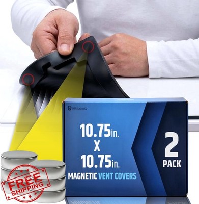 HMmagnets 10.75'' White Magnetic Vent Covers 2 Pack