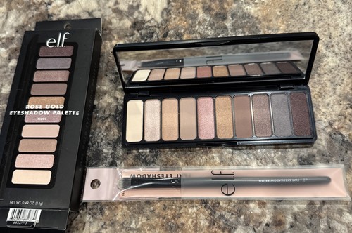 e.l.f. Rose Gold Eyeshadow Palette 83277 NUDE - ELF Cosmetics - New W/ Brush - Picture 1 of 4