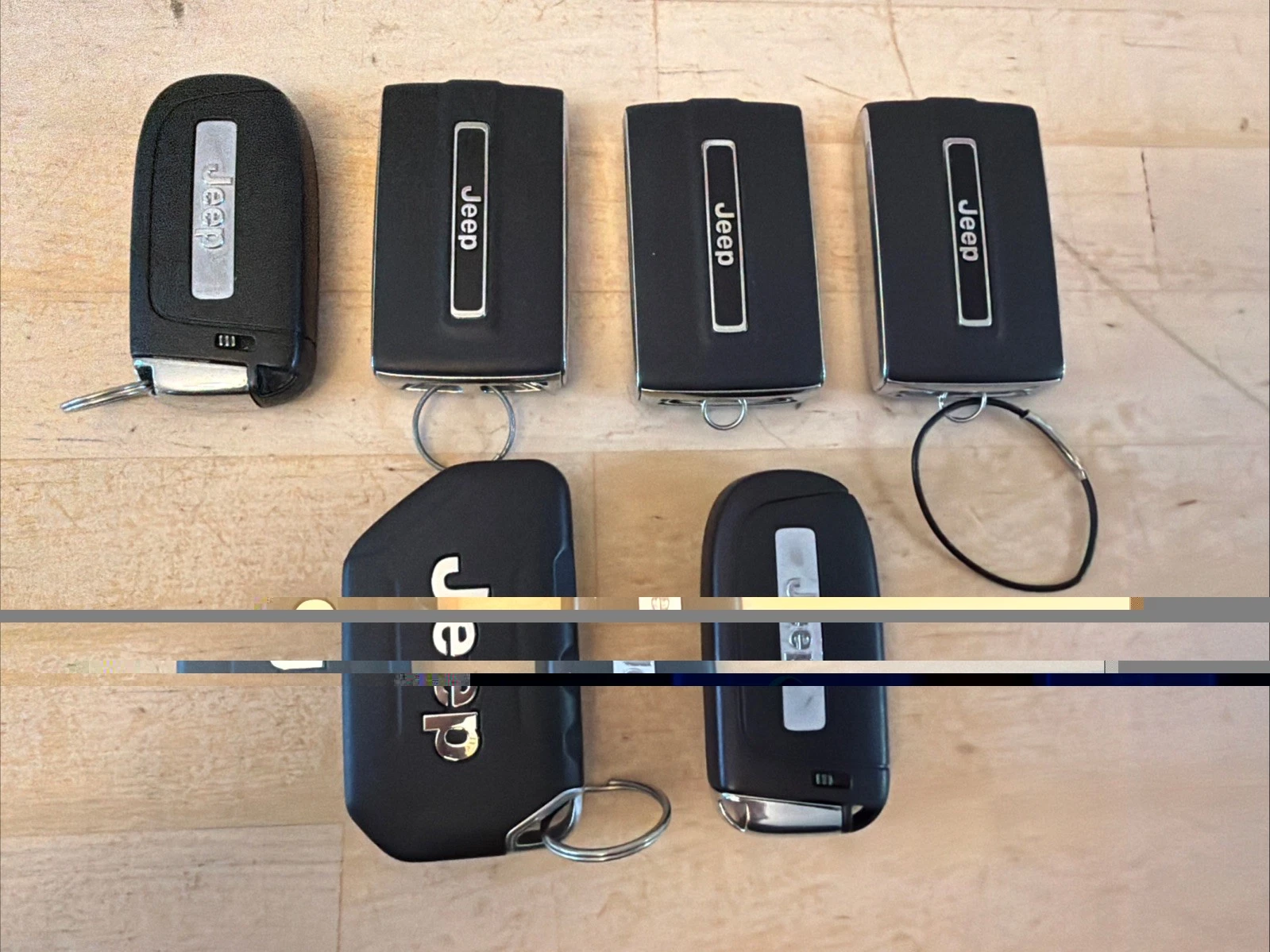 LOT OF 6 JEEP WAGONEER MOPAR USED SMART KEYS OEM REMOTE FOBS - product detail image 2