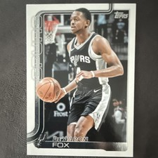 Topps 2025-26 De'Aaron Fox San Antonio Spurs #196 Basketball Card