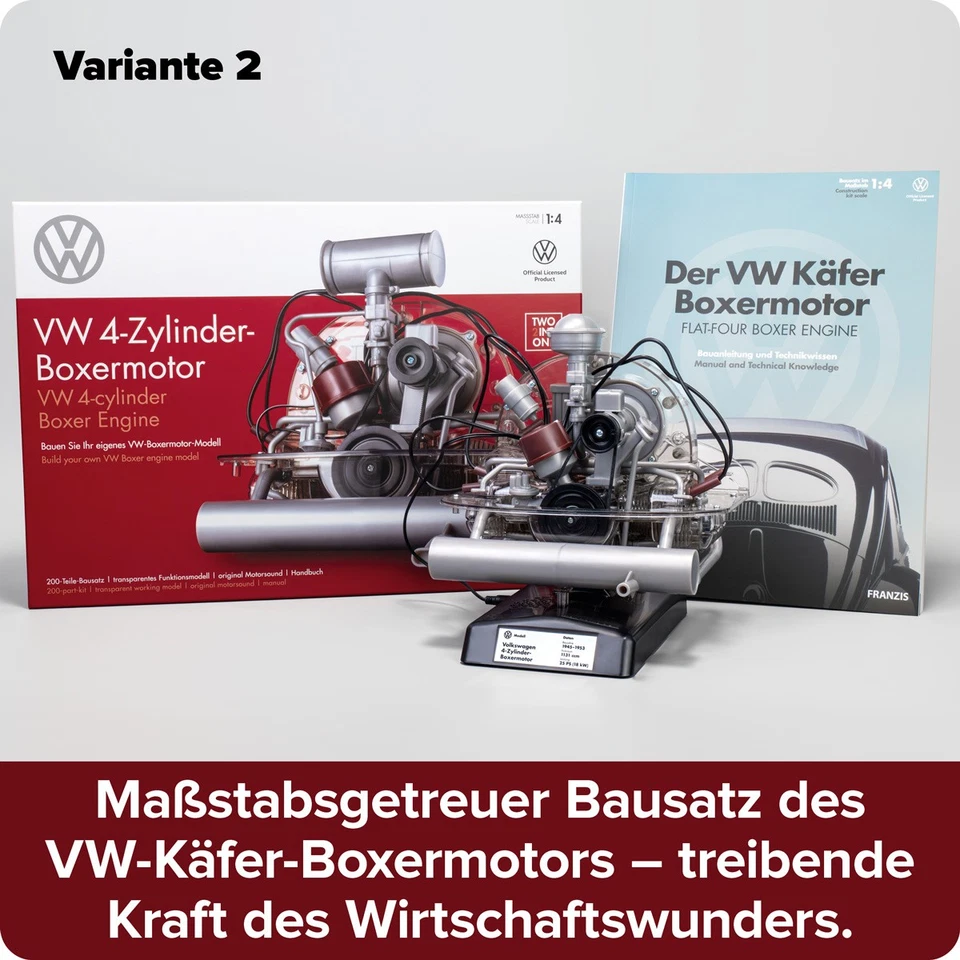 Motorbausatz VW 4-Zylinder-Boxermotor im Maßstab 1:4 - Bild 4 von 4
