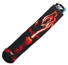 FBF For Bare Feet Voodoo Candle Sublimated Crew Socks sz L Large (10-13) Red