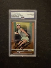 JESSICA PEGULA SIGNED AUTOGRAPH 2024 TOPPS CHROME TENNIS CLAY COURT PSA DNA