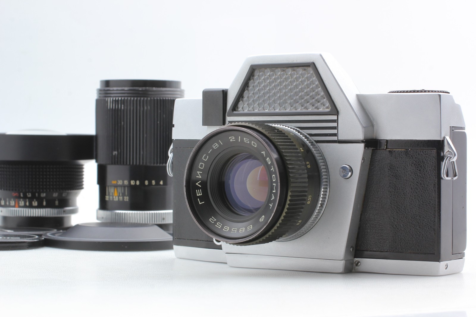 Meter Works [Near MINT] USSR Kiev 10 Film Camera 20/3.5 50/2 135/4 Lens 35mm SLR