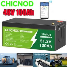 48V 100Ah LiFePO4 Lithium Battery Built-in BMS Deep Cycle For Solar RV Golf Cart