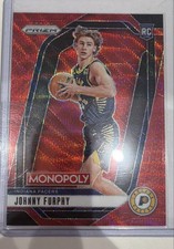 2024-25 Panini Prizm Monopoly - Johnny Furphy #60 Ruby Wave Prizm (RC)