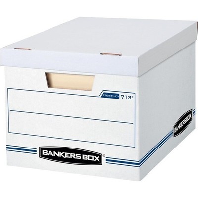 30 Pack Basic Duty File Storage Boxes Lift-off Lid Letter/Legal White/Blue