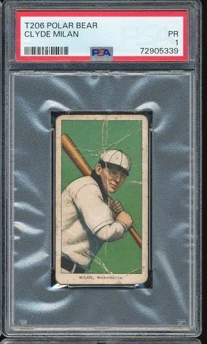 T206 Polar Bear Clyde Milan PSA 1 - Washington