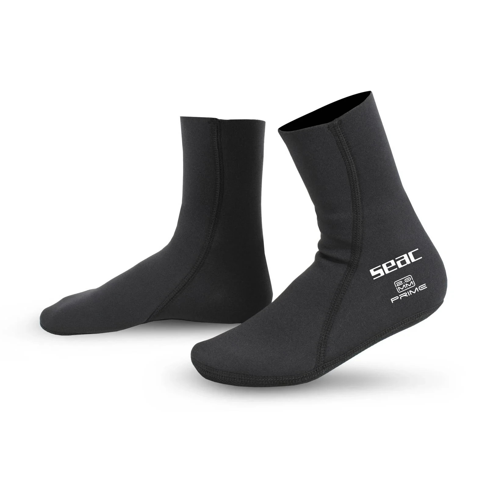 SEAC Diving Socks S UK 5.5-6.5 Black Unisex Prime Sock 2mm Neoprene Nylon-Lined