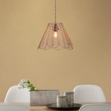 Pendant Lamp Shade Handwoven Ceiling Light Shade Imitation Rattan Lampshade for