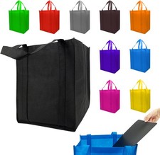 10 Pack Reusable Shopping Bags - 14.9x12.6x9.4 Inth Bulk Tote Bag for Grocery wi