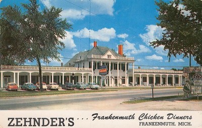 Postcard - Zehnder's Frankenmuth Chicken Dinners - Michigan - 1950s - Postmarked