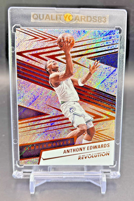 ANTHONY EDWARDS RAINBOW SPARKLE CRAD WITH CASE NBA MINNESOTA TIMBERWOLVES