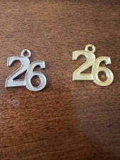 Graduation Tassel Charm Yeardate 2026 - gold or silver