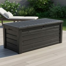 Elegant Lockable Rectangular 150 Gallon Storage Box for Garden & Pool Equipment